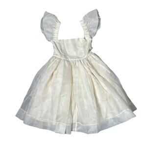 Mable tulle ruffle strapless elegant mini dress women Size small